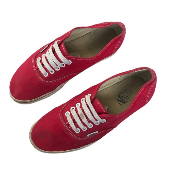 Vans Other - Vans off the wall red low top sneakers 8.5 10